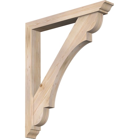 Ekena Millwork Olympic Traditional Smooth Bracket w/ Offset Brace, Douglas Fir, 5 1/2"W x 42"D x 48"H BKT0604X42X48OLY01SDF